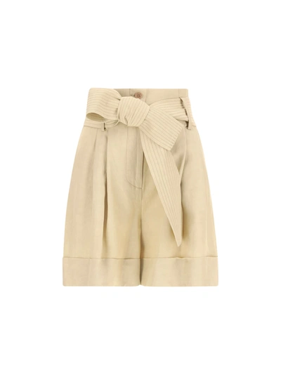 Shop P.a.r.o.s.h Raisa Bermuda Shorts In Beige