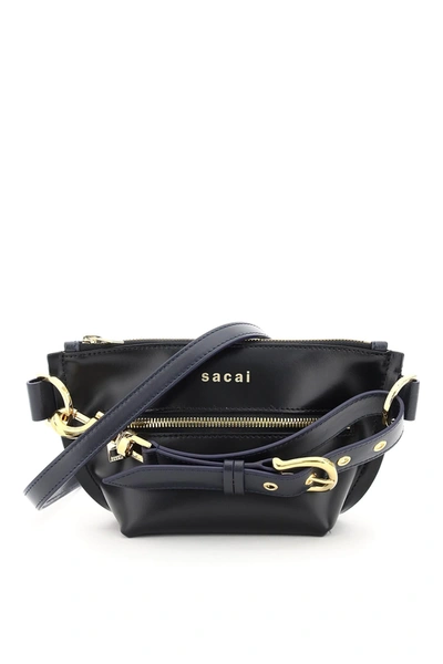 Shop Sacai Trapezoid Mini Bag In Nero (black)