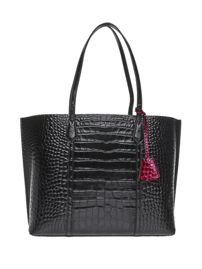 Shop Tory Burch Perry Tote Bag In Black