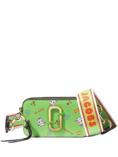 Shop Marc Jacobs The Snapshot Graphic-print Camera Bag In Green