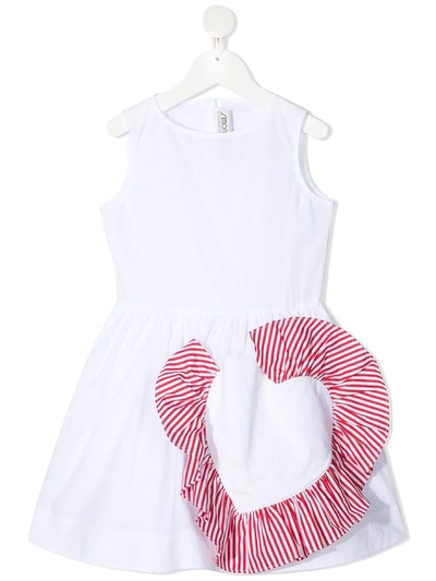 Shop Simonetta Sleeveless Cotton A-line Dress In White