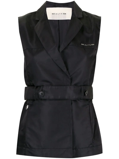 Shop Alyx Belted Tailored Waistcoat In Black