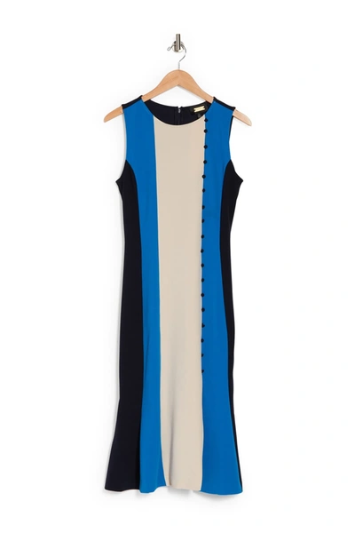 Shop Alexia Admor Anna Colorblock Slit Midi Dress In Azure Multi