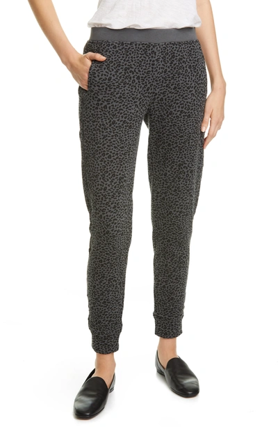 Shop Atm Anthony Thomas Melillo Animal Print French Terry Jogger Pants In Asphalt/bl