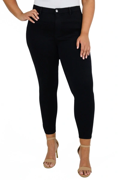 Curve Appeal Liquid Denim Jeans In Black | ModeSens