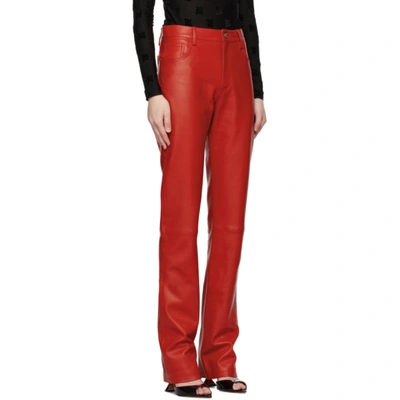 Shop Misbhv Red Rave Leather Pants