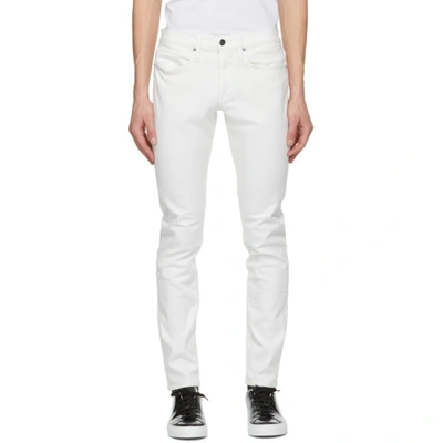 Shop Frame White 'l'homme Slim' Jeans In Whisperwhit