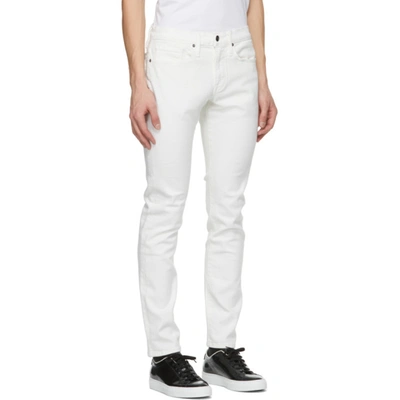 Shop Frame White 'l'homme Slim' Jeans In Whisperwhit