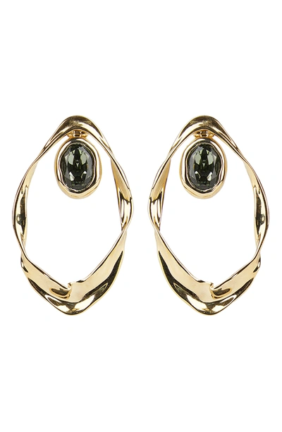 Shop Alexis Bittar Crumpled Orbit Earrings In Gold
