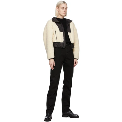 Shop 3.1 Phillip Lim / フィリップ リム Off-white Cropped Sherpa Bonded Jacket In Iv122 Ivory
