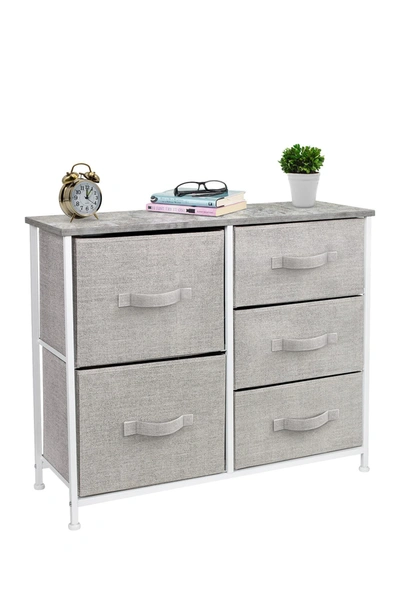 Shop Sorbus 5 Drawers Chest Dresser In Grey