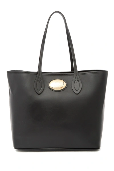 Shop Roberto Cavalli Leather Tote Bag In Black