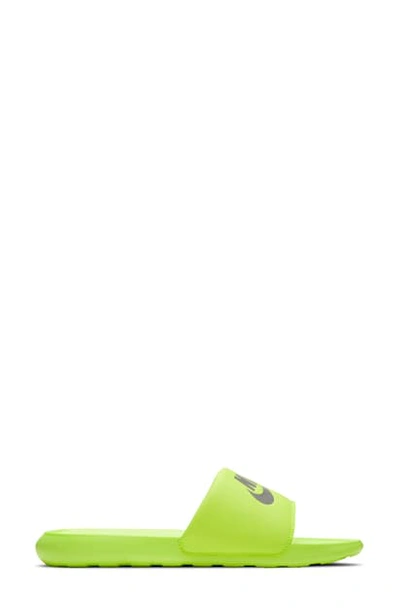 Shop Nike Victori One Sport Slide In Volt/ Chrome/ Volt
