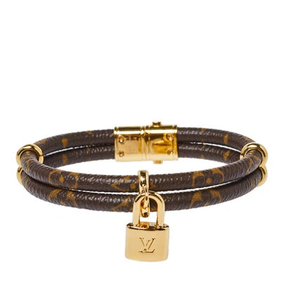 Louis Vuitton Keep It Twice Double Monogram Canvas Padlock Charm Bracelet –  STYLISHTOP