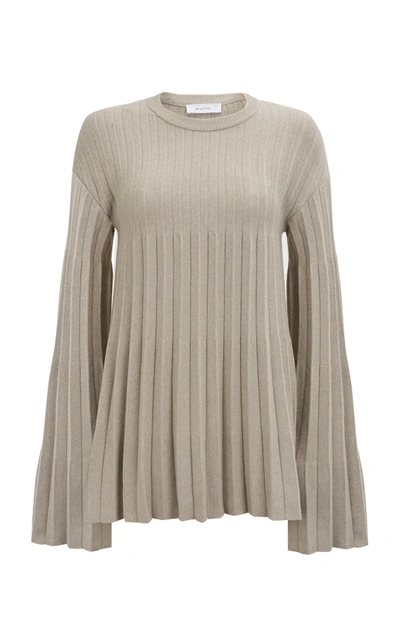 Shop Beaufille Redi Recycled Ribbed-knit Sweater In Grey