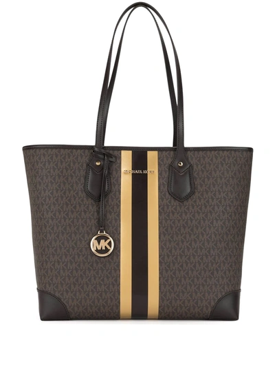 Shop Michael Michael Kors Eva Tote Bag In Brown