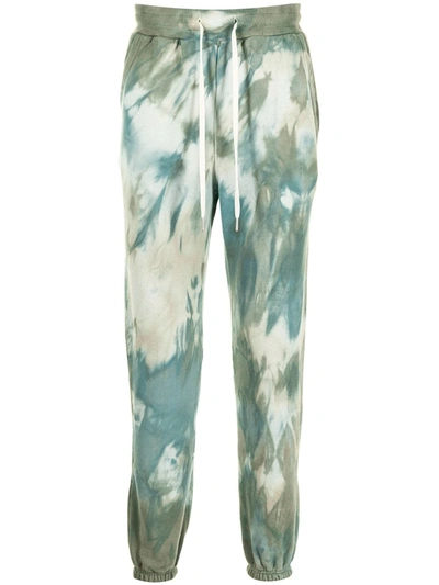John Elliott La Tapered Tie-dyed Loopback Cotton-jersey Sweatpants In Green