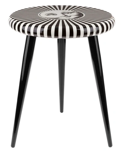 Shop Fornasetti 'sole' Stool In Black