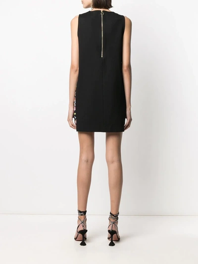Shop Versace Jeans Couture Versailles-print Shift Dress In Black