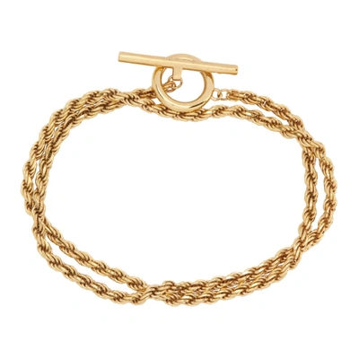 Shop All Blues Gold Polished Rope Bracelet