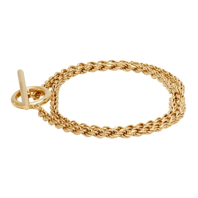 Shop All Blues Gold Polished Rope Bracelet