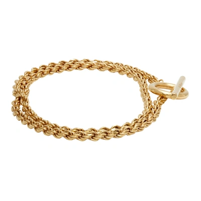 Shop All Blues Gold Polished Rope Bracelet