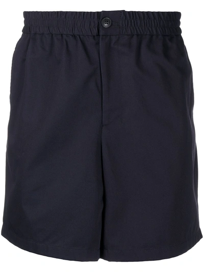 Shop Ami Alexandre Mattiussi Elasticated-waist Bermuda Shorts In Blue
