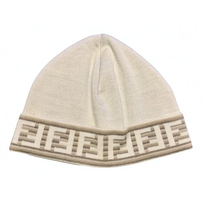 Pre-owned Fendi White Wool Hat