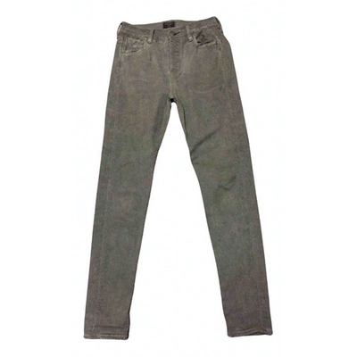 Pre-owned Htc Khaki Cotton - Elasthane Jeans