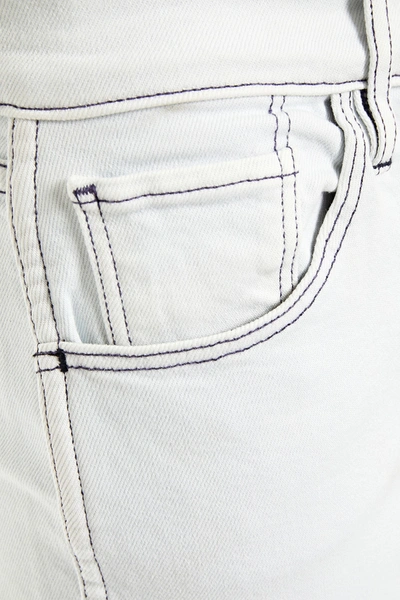 Shop 3x1 Austin Cropped High-rise Straight-leg Jeans In Light Denim