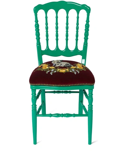 Shop Gucci Francesina Padded Chair In Green