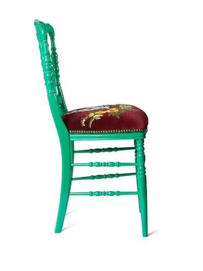 Shop Gucci Francesina Padded Chair In Green