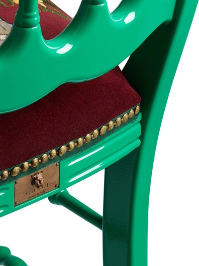 Shop Gucci Francesina Padded Chair In Green