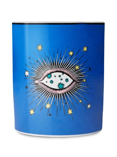 Shop Gucci Inventum Star Eye Scented Candle In Blue