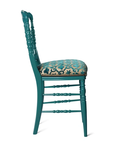 Shop Gucci Francesina Padded Chair In Blue