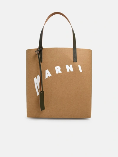Shop Marni Brown Shopping Bag