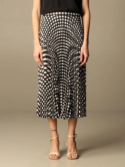 Shop Theory Skirt With Geometric Pattern In Black