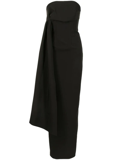Shop Rachel Gilbert Ellington Strapless Maxi Gown In Black