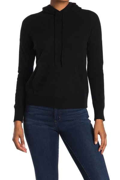 Shop Amicale Cashmere Jersey Pullover Hoodie In Blk