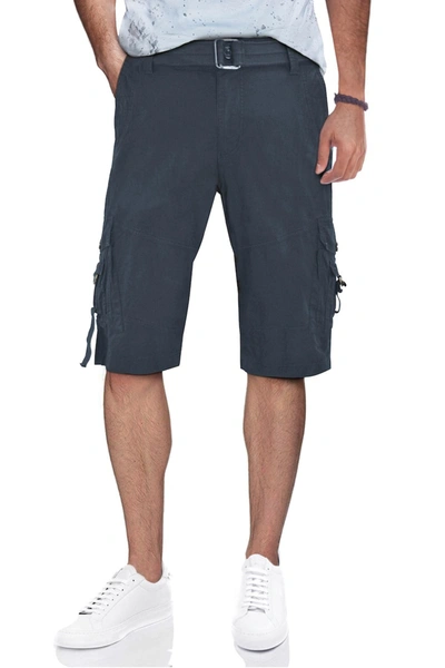 X-ray Belted Snap Button Cargo Shorts In Steel