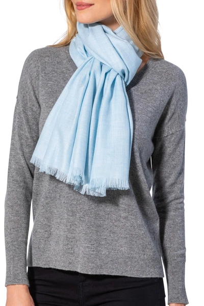 Shop Amicale Solid Pashmina Scarf In 451blue