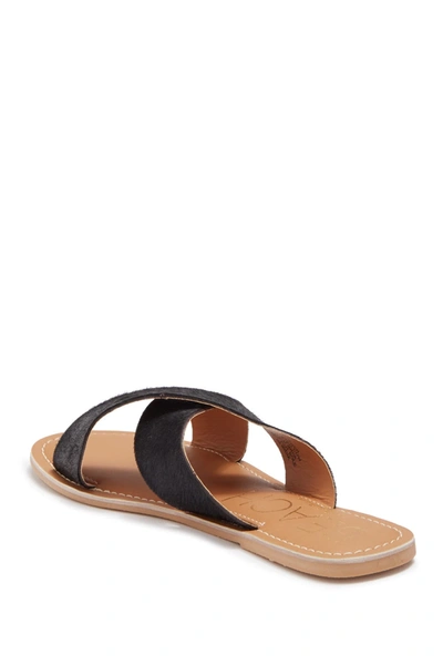 Shop Coconuts By Matisse Pebble Slide Sandal In Black Cowhair