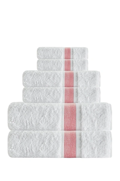 Shop Enchante Home Unique Turkish Cotton 6-piece Towel Set In Salmon