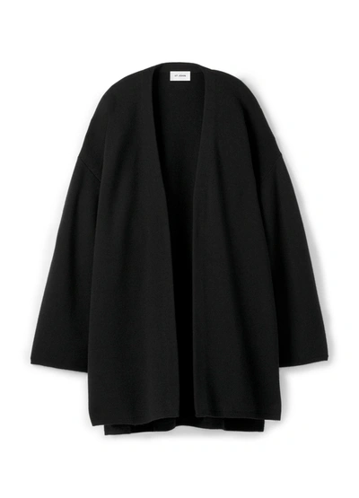 Shop St John Wool And Silk Milano Knit Cardigan In Black Black