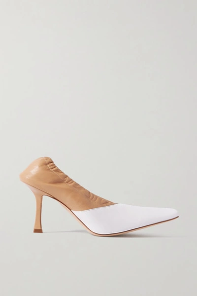 Shop A.w.a.k.e. Gertrud Two-tone Leather Pumps In White