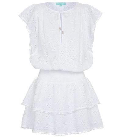 Shop Melissa Odabash Keri Broderie Anglaise Cotton Minidress In White