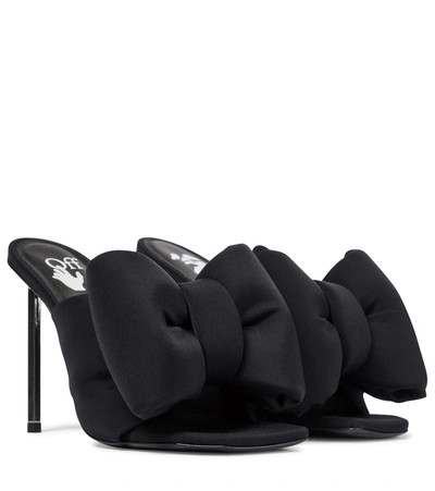 Shop Off-white Bow-embellished Sandals In Black