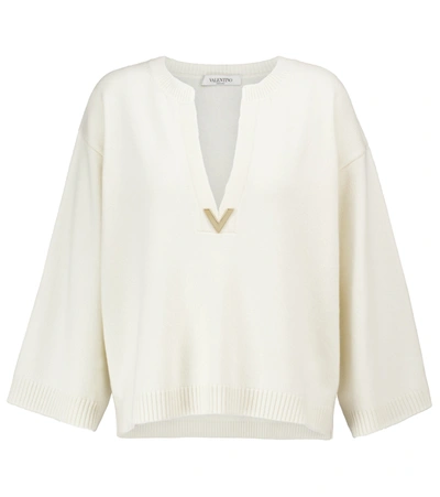Shop Valentino Cashmere Sweater In White