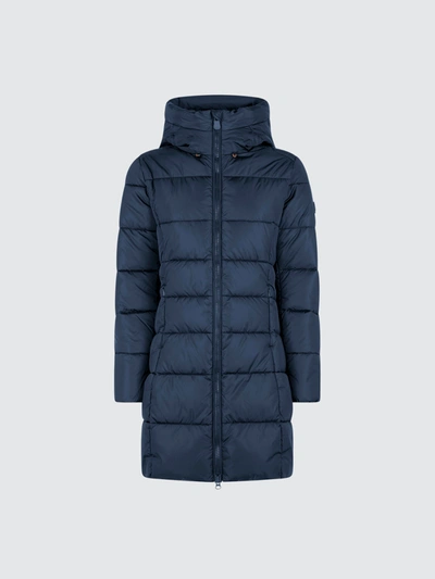 Shop Save The Duck Women's Hooded Oversized Puffer Coat In Mega In Blue