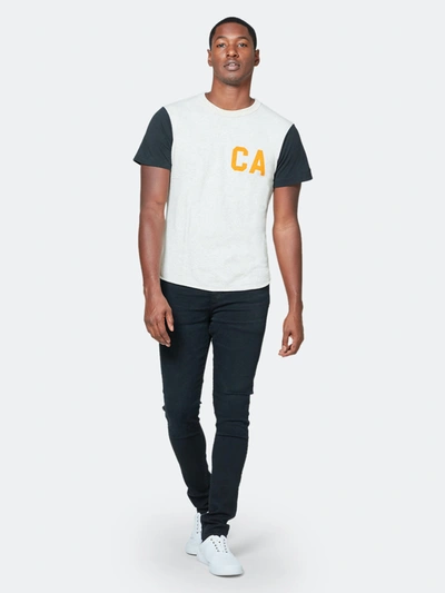 Shop Velva Sheen California Short Sleeve T-shirt In Black / Oatmeal